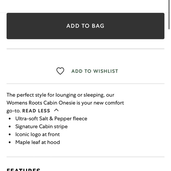 Roots youth onsie  sz large - Picture 3 of 3